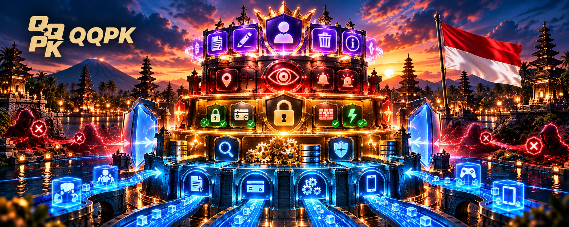 QQPoker data security fortress with encryption, access control, monitoring systems and privacy protection.